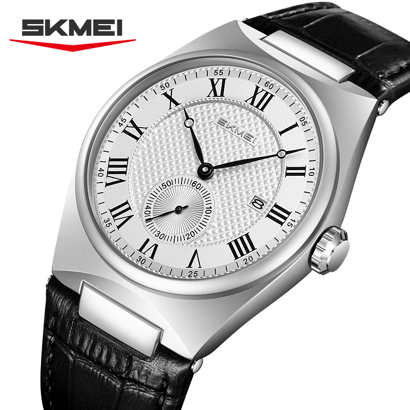  Elegant Luminous Men's Quartz Watch Roman Scale Calendar Waterproof Leather Strap Casual Business Watches  Reloj Hombre